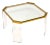French Brass & Acrylic Coffee Table, 1970s For Sale