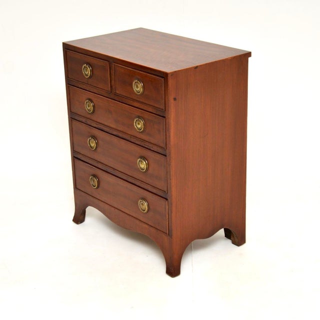 1930s Antique Georgian Inlaid Chest of Drawers, 1930s For Sale - Image 5 of 12