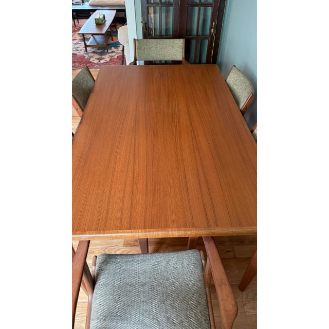 Wood Vintage MCM Danish Teak Dining Set For Sale - Image 7 of 12