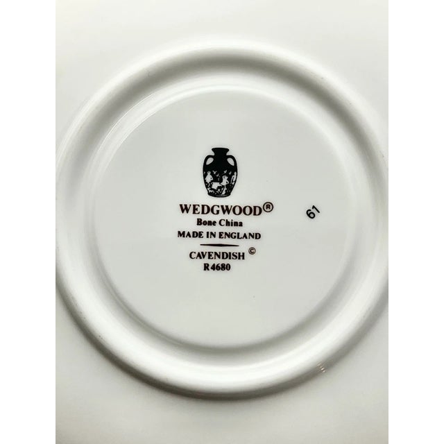 1990s Wedgwood “Cavendish” Set of 4 Bone China Teacups & Saucers For Sale In Dallas - Image 6 of 6
