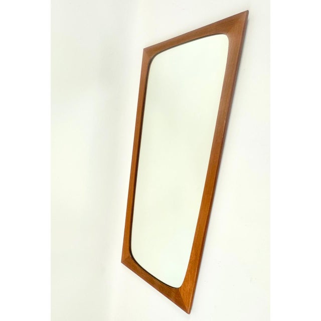 Mid-Century Modern Mid-Century German Wall Mirror in Teak, 1970s For Sale - Image 3 of 12