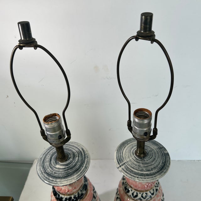 Pair of 50s Ceramic Lamps For Sale - Image 11 of 12