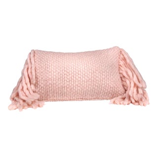 Afrino Blush Wool 20"x12" Pillow For Sale