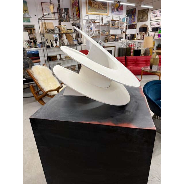Early 20th Century Massive Steel/Iron Painted Abstract Kinetic Sculpture Attributed to Jerry Peart For Sale In Palm Springs - Image 6 of 16