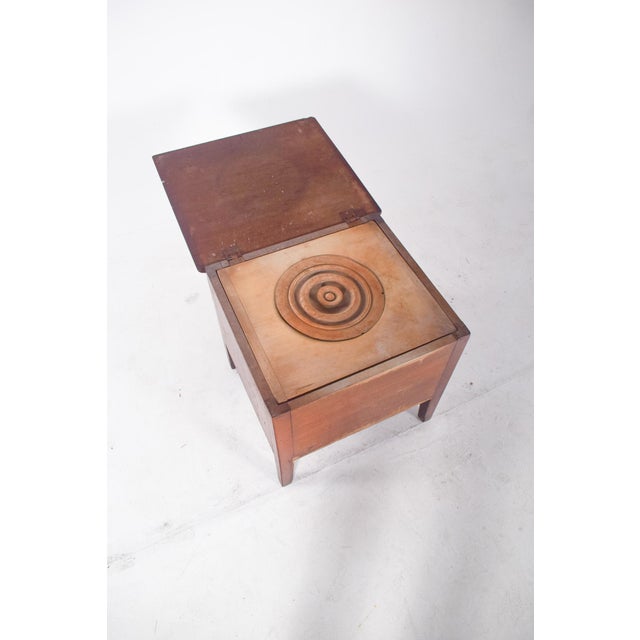 English Wooden Cabinet with Sanitary Container, 1920s For Sale - Image 4 of 9