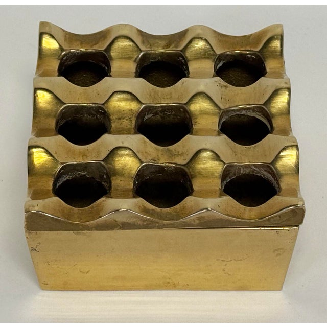 Mid 20th Century Vintage Sculptural Brass Beck and Jung Ultima 15 Style Ashtray For Sale - Image 5 of 7