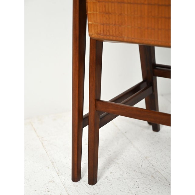 Brown Scandinavian Nesting Coffee Tables with Wool Storage, 1960s, Set of 2 For Sale - Image 8 of 14