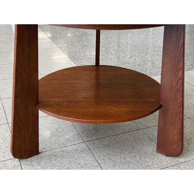 1920s Dutch Art Deco Tiered White Oak Side Table For Sale - Image 10 of 13
