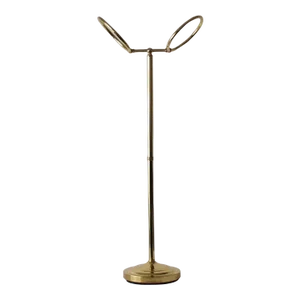 Freestanding Brass Hoops Towel Rack Vintage Mid Century