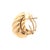 A pair of 14k gold earrings. These feature a twisted, rope-like shrimp design. They are 11.5mm wide. They have post backs...