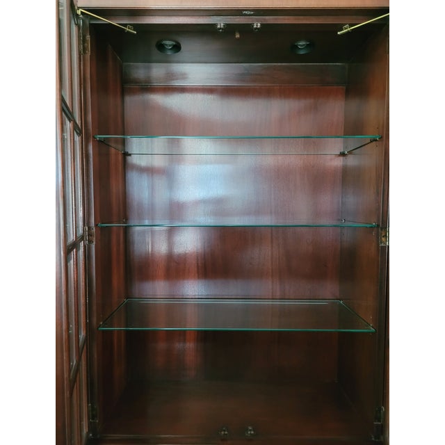 Georgian Style Two Piece Mahogany Breakfront For Sale - Image 15 of 18
