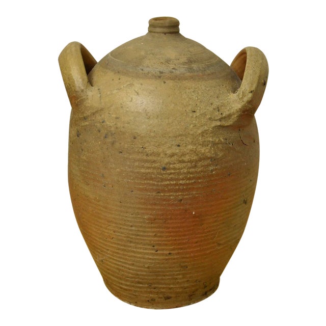 Vintage French Stoneware Jug For Sale