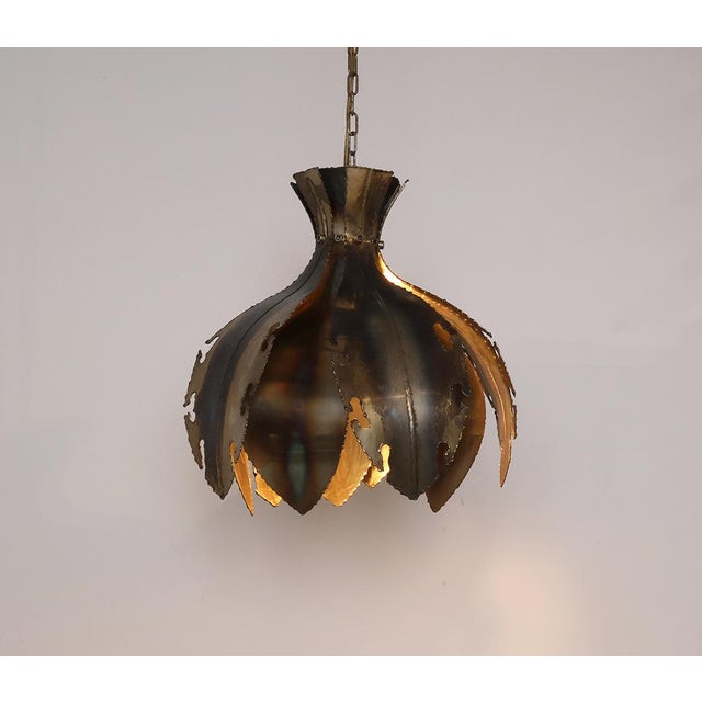 Brutalist Brass Union Pendant Lamp by Svend Aage Holm Sørensen for Holm Sørensen & Co, 1960s For Sale - Image 3 of 9