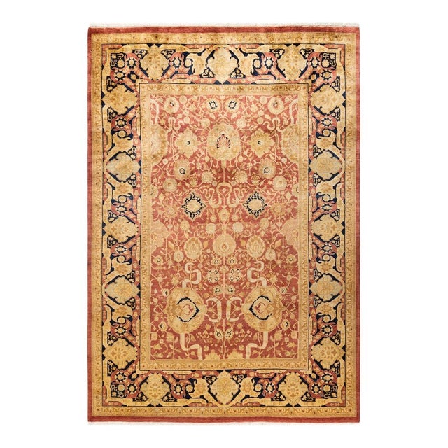 Orange Mogul, One-of-a-Kind Hand-Knotted Area Rug in Orange, 5' 10" x 8' 9" For Sale - Image 8 of 8