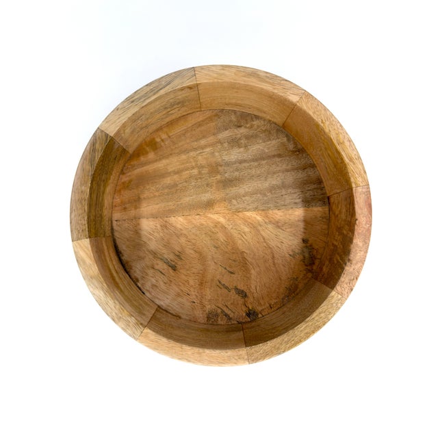 Indian Handcrafted Indian Mango Wood Round Box With Hand Painted Floral Motif Bone Inlaid Lid For Sale - Image 3 of 9