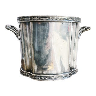 1931 Silver Plated Ice or Champagne Bucket From the Hotel Statler For Sale
