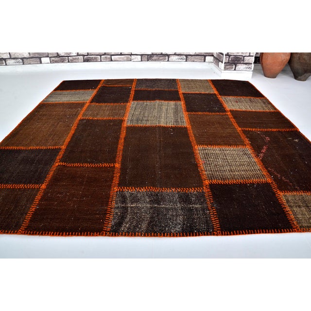 1960s Turkish Handmade Goathiar Wool Kilim Rug For Sale In Phoenix - Image 6 of 10