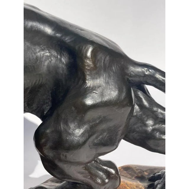 Ceramic Art Deco Terracotta Black Panther For Sale - Image 7 of 12