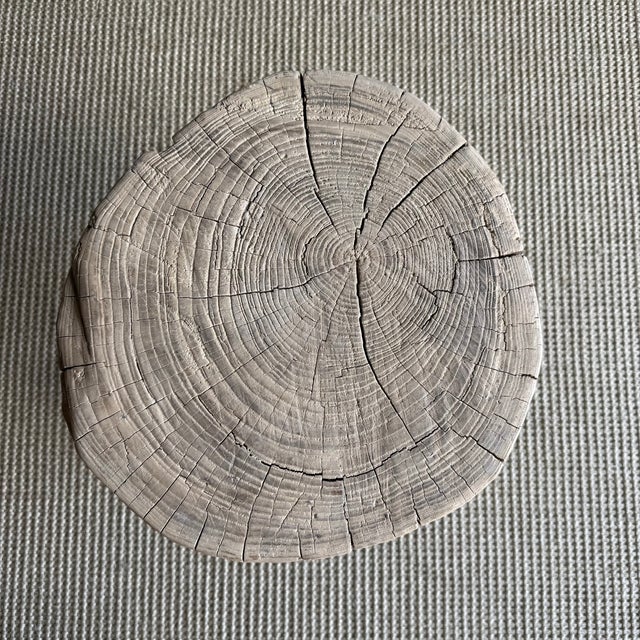 Wood Vintage Elm Wood Chop Block Table #22a For Sale - Image 7 of 8