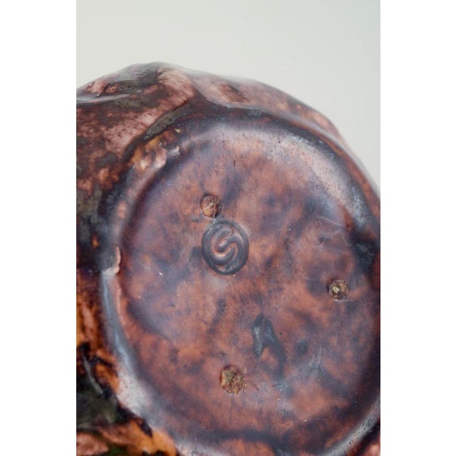 Brown and Blue Glazed Ceramic Vase from Roskilde Lervarefabrik, 1920s-1930s For Sale - Image 4 of 5
