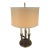 Vintage Brass Bouillotte Lamp With Drum Shade For Sale