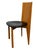 1980s Pair of 1980s Italian Postmodern Calligaris Sculptural Wood & Black Leather Chairs For Sale - Image 5 of 11