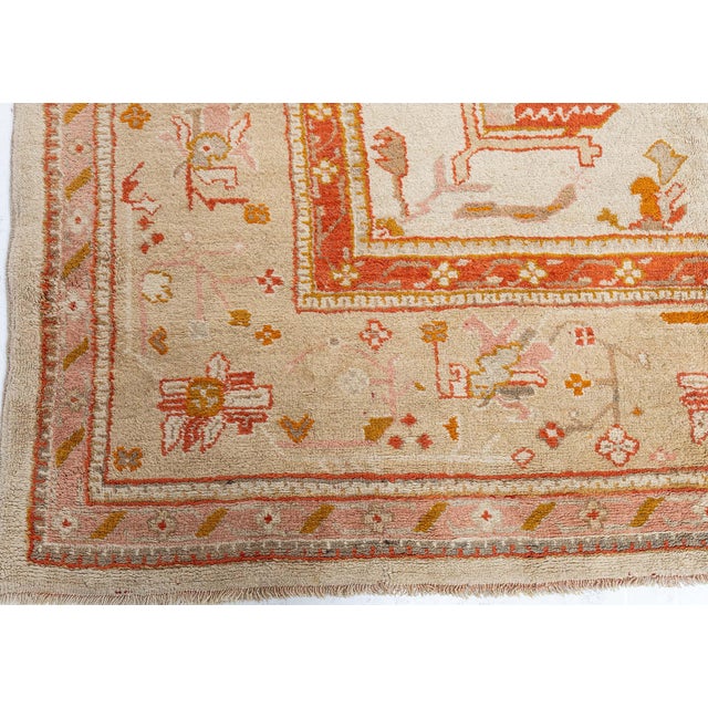 Early 20th Century Antique Turkish Oushak Rug For Sale - Image 5 of 11