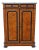 Antique Ebonised and Burr Walnut Cabinet with Marble Top, 19th Century For Sale