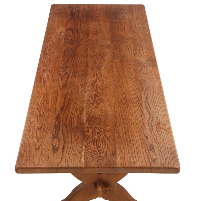 1950s A French Oak Dining Table, C. 1950. For Sale - Image 5 of 7