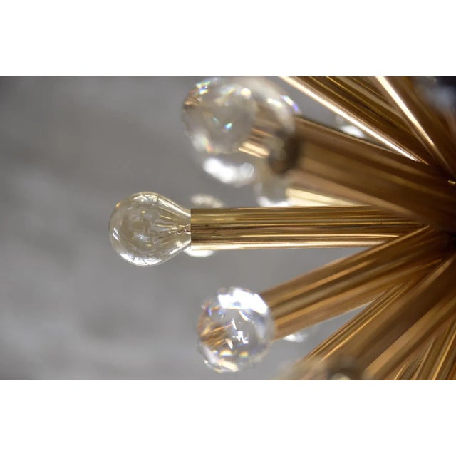 Gilt Brass Pendant Lamp with Swarovski Balls from Ernst Palme, 1960s For Sale - Image 4 of 18