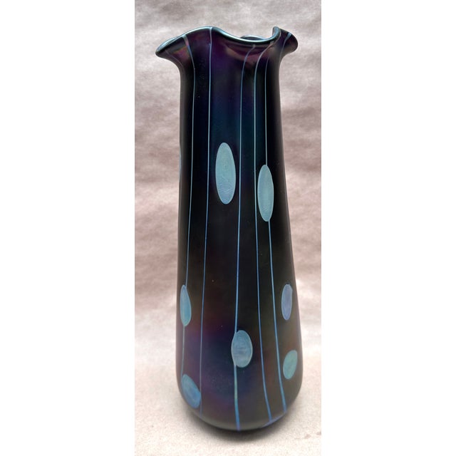 Loetz 1990s Tall Art Nouveau Loetz Streifen Und Flecken Vase For Sale - Image 4 of 6