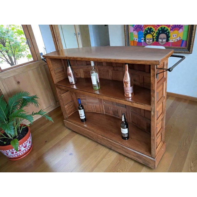 Vintage Home Bar Cabinet in Carved Wood, 1930s For Sale - Image 17 of 18