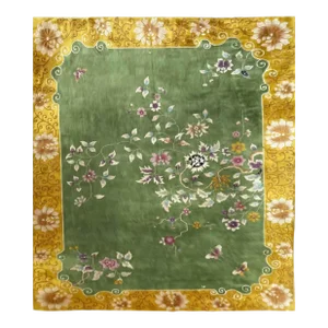 Antique Art Deco Chinese Rug, Butterfly Meet Finely