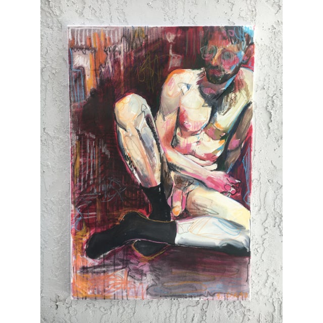 Paint Nude Male in Socks Painting For Sale - Image 7 of 7