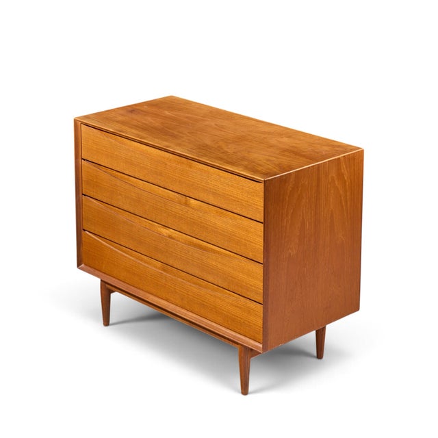 Brown Arne Vodder for Sibast Mid Century Danish Teak 4 Drawer Dresser For Sale - Image 8 of 9