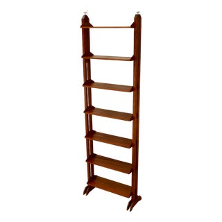 Mid-Century Modern Italian Freestanding Teak Modular Bookshelf, 1960s For Sale