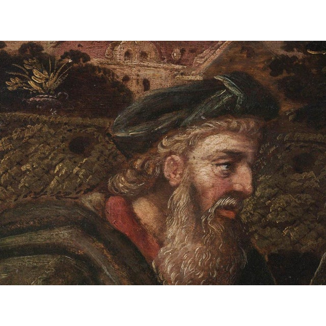 Flemish School Artist, Figures, 17th Century, Oil on Panel, Framed For Sale - Image 4 of 13