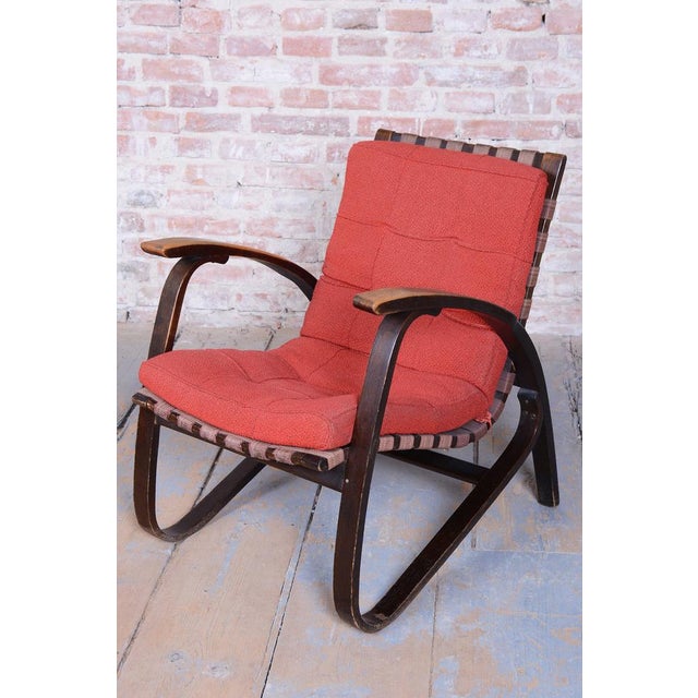 1940s Art Deco Armchairs in Oak attributed to Jan Vaněk, Czech, 1940s, Set of 2 For Sale - Image 5 of 18