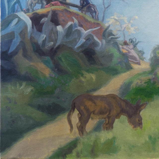 'Motif From Ibiza' by Harriet Fischer, 1951, Post-Impressionist Woman Artist, Paris, Madrid, Copenhagen For Sale - Image 10 of 13