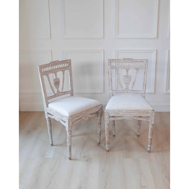 Pair of Swedish Gustavian Period Dining Chairs, Late 18th Century For Sale - Image 9 of 11