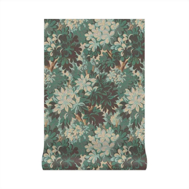 In the classic verdure style of 17th and 18th century tapestries, the idea for this print was taken from a French archival...