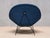 Metal Kosmos Lounge Chair in Teal Pierre Frey Bouclé by Augusto Bozzi for Saporiti, 1950s For Sale - Image 7 of 16