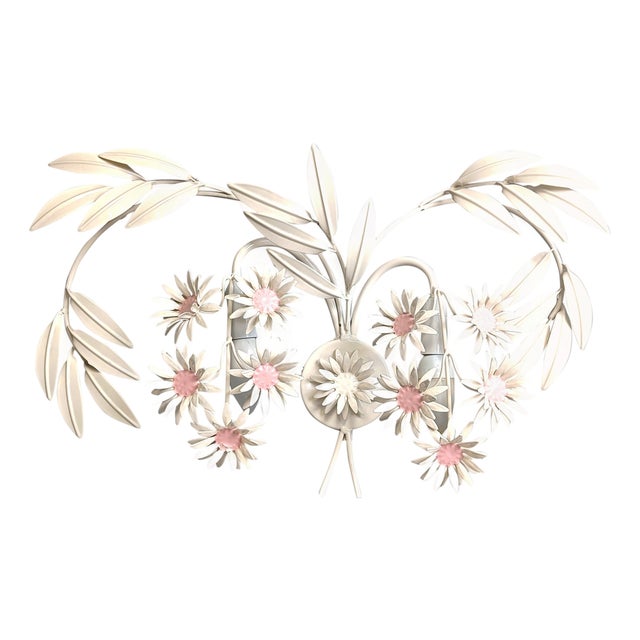 Vintage Floral Wall Lamp attributed to Hans Kögl, 1970s For Sale