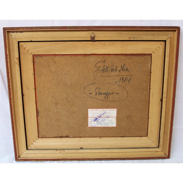 Carlo Maria Giletti, 1981, Mixed Media, Framed For Sale - Image 10 of 11