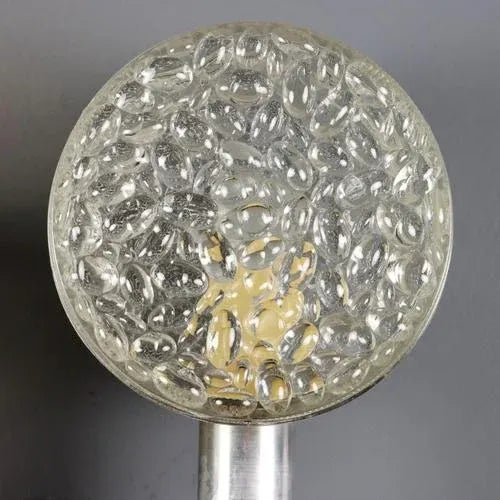 Vintage Wall Lamps in Aluminium, Metal and Glass, 1960s, Set of 2 For Sale - Image 4 of 7