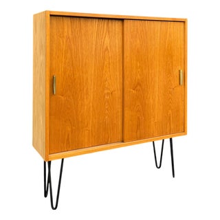 Type 605/2 Cabinet in Ash on Hairpin Legs from Hellerau For Sale