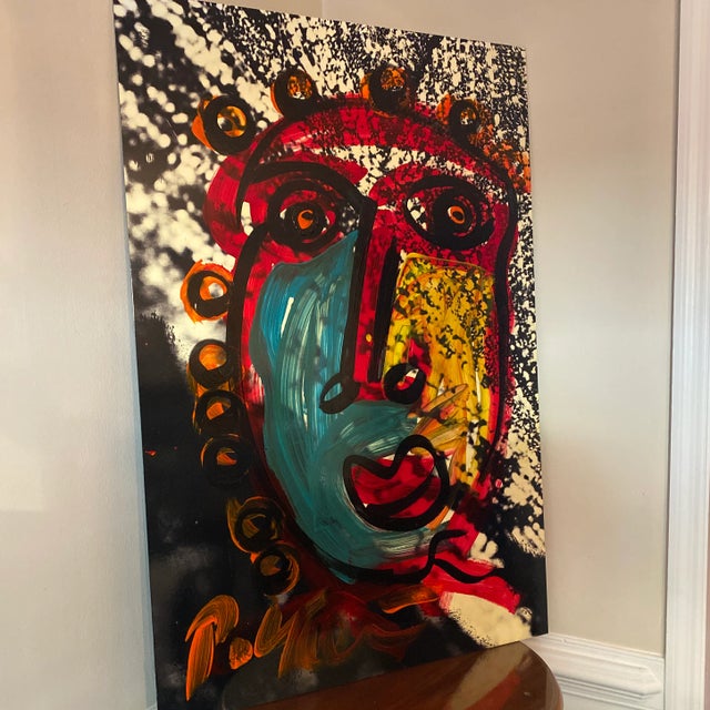 Metal 1970s Brutalist Style Abstract Painting by Peter Keil For Sale - Image 7 of 9