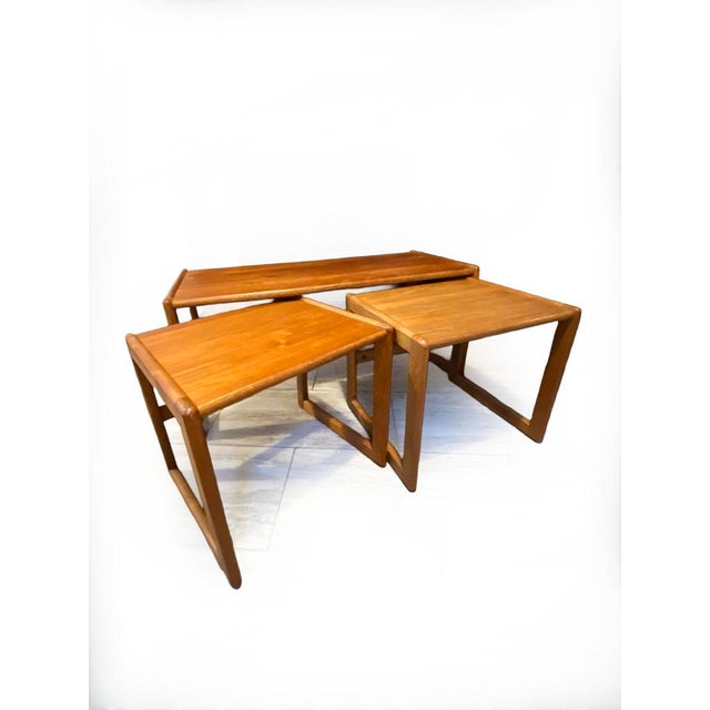 Mid-Century Nest of Three Teak Side Tables, 1970s, Set of 3 For Sale - Image 10 of 13
