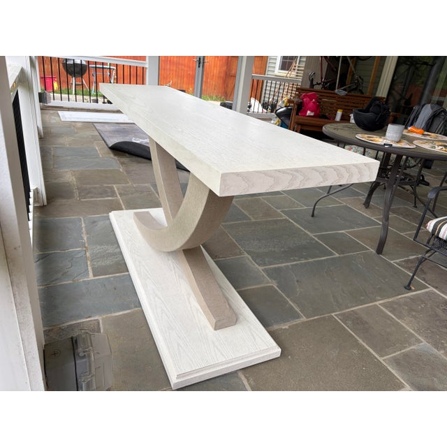 White Ensemble Console Attributed to Maitland-Smith For Sale - Image 8 of 12