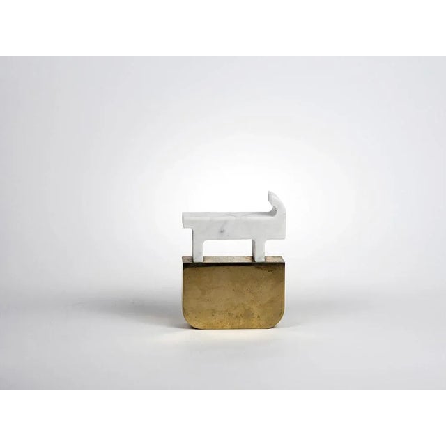 Metal Fossili Sculptures by Gumdesign for La Casa di Pietra, Set of 6 For Sale - Image 7 of 10